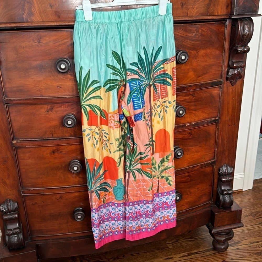Seafolly On Vacation Silk Pant size Medium Cat Lovers - Picture 12 of 13